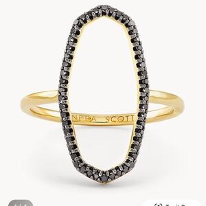 Kendra Scott Dani 14 k yellow gold with black diamond ring